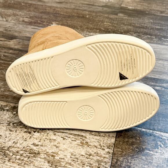 UGG Boots Womens Size 8 Brown Neumel Platform Shearling Lined Suede Winter Shoes - Picture 6 of 14